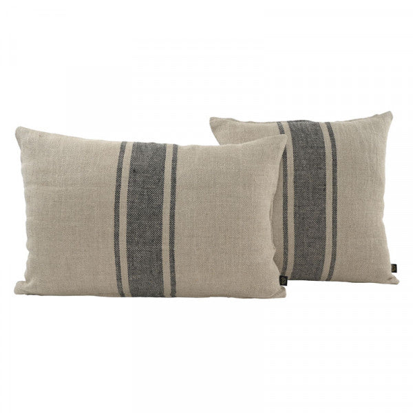 Chennai Pillow, Black Stripe 16x24